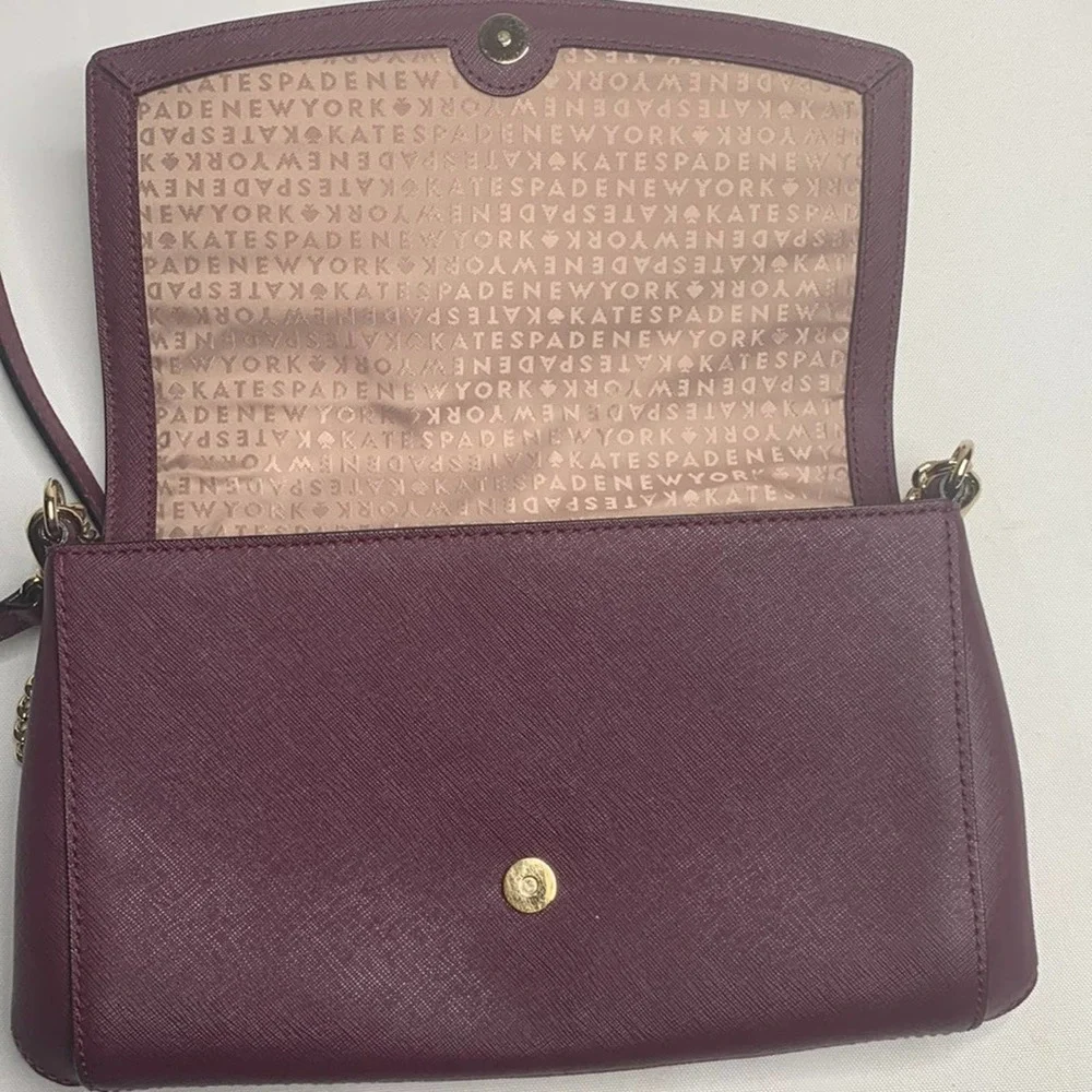 Kate Spade Laurel Way Greer Crossbody Bag in Plum - Picture 9 of 10
